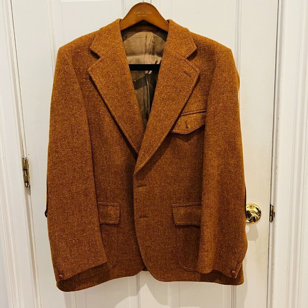 Dunn & Co Harris Tweed made in England men's vintage jacket coat size 38